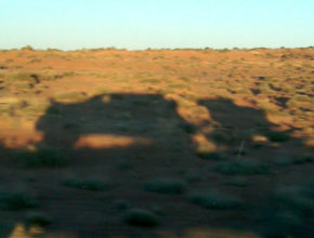 shadow of truck and trailer